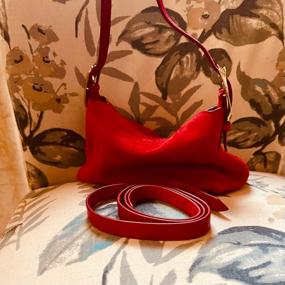 J.Crew suede bag in red…like new - Picture 3 of 5